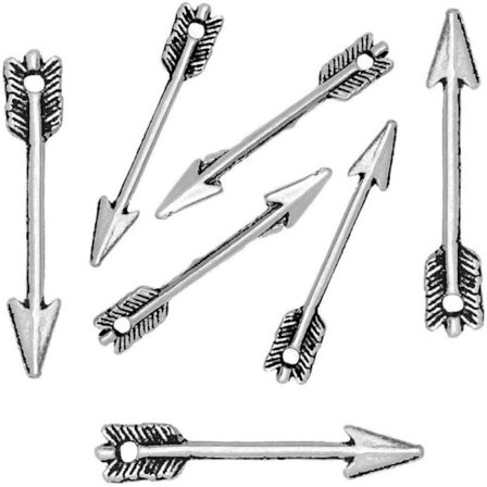 80 st/Inkludera Silver Arrow Hänge DIY Steampunk Hänge för Smycken Tillverkning Charms Hantverk Tillverkning