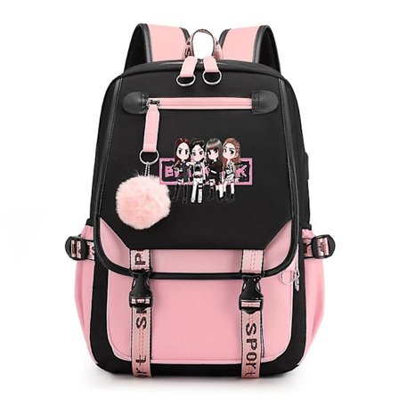 Unisex Bangtan Boys Lisa Rose Jisoo Jennie Kawaii Laptop Ryggsekk Ungdomsskoleelever Bokveske Utendørs Dagstursekk For Jenter Gutter Skole