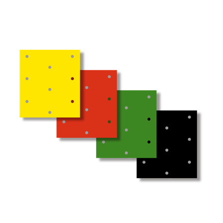 Aufkleberbogen Gelocht Blackbird Einfarbig 3er-Pack