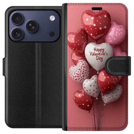 Kompatibel Tegnebogsetui til Apple Apple iPhone 17 Pro Valentinsballoner