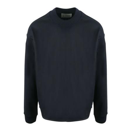 Jil Sander, Cloth Sweatshirt Blauw, Heren, Maat:L,wol