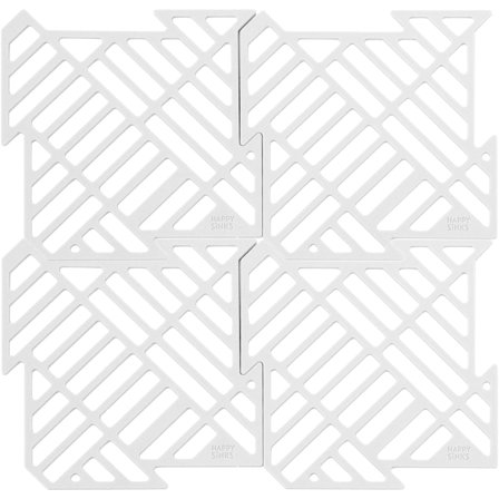 Happy sinks Diskbänksmatta 4-pack, vit | Fler produkter > Städning & Diskning > Rengöringsset | Bagaren och Kocken