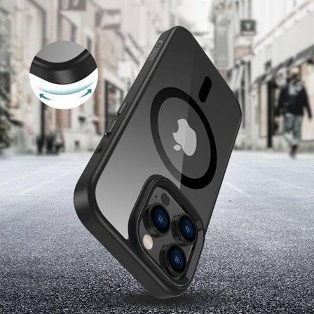 Tech-Protect Mobilskal till iPhone 16 Pro Magsafe Magmat - Svart/Clear