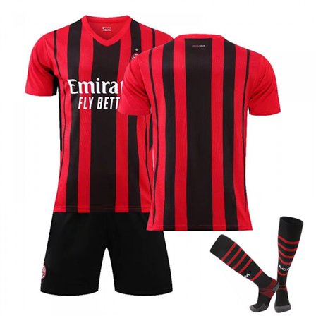 AC Milan Kotipelipaita Setti Lapsille ja Aikuisten Jalkapallopaita Harjoituspaita Setti 21/22 Blank Blank L
