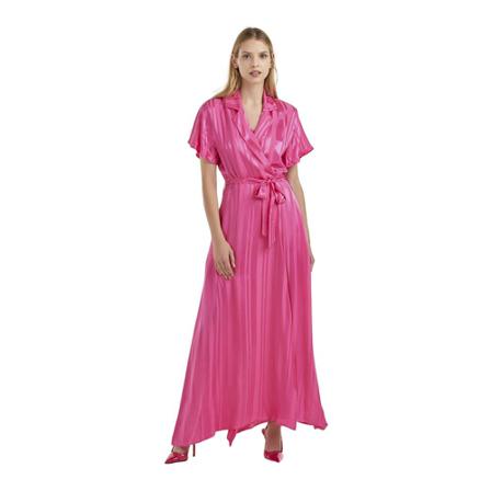 Silvian Heach Long wrap dress , Roze , Dames , Maat: M Maxi jurken
