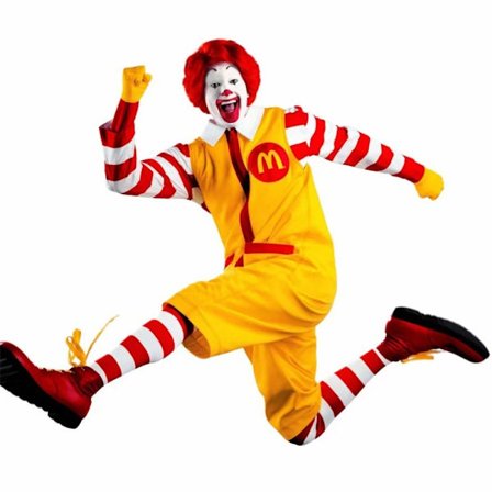 Halloween Morsom Ronald McDonald Cosplay Kostymer Kostyme Voksen Antrekk Jul