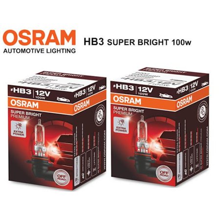 Osram HB3 SUPER BRIGHT halogen premium lampor 12v DC P20d 9005