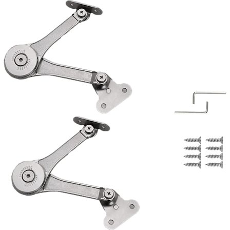 2 stk. Møbelskab Løft, Kassehængsel Støtte, Justerbare Låg Hængsler, Til Møbeldøre, Skabe, Skabstop, Løftestøtte Hængsler