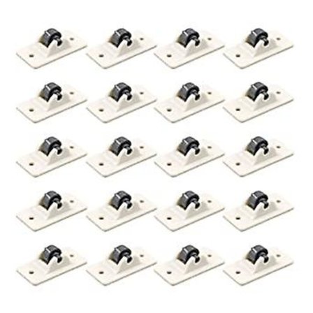 20-pack Mini självhäftande hjul, små självhäftande hjul, icke-svängbara hjul, klistra på hjul för små möbler, möbelhjul Castor Plast