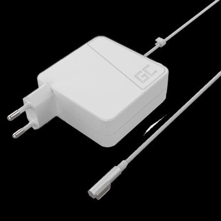 Green Cell Macbook Air Laddare 45W, MagSafe 3.1A – Vit
