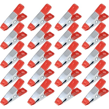 Metallfjäderklämmor, kraftiga klämmor med gummiöverdrag, för camping, träbearbetning, modelltillverkning - 20 st/2 tum