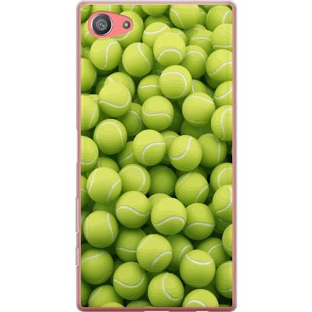 Kompatibelt Mobilskal till Sony Sony Xperia Z5 Compact Mönster av gröna tennisbollar i hög detalj, sportigt motiv med repetitionstextur och stark f