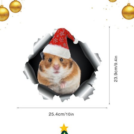 Juleklistermærke Bilrudemærkat 9 9