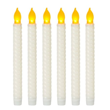 6 kpl elektronisia kynttilöitä LED VALKOINEN 6 kpl 6 kpl