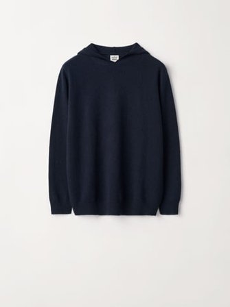 Soft Goat - Kids Hoodie - Cashmere hoodie kids - 110/116 - Navy