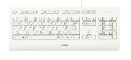 Logitech K280e - tastatur - Tysk - hvit Inn-enhet