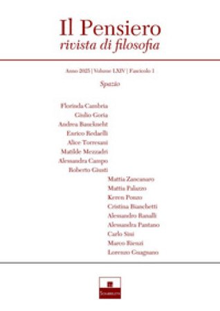 Il pensiero. Rivista di filosofia (2025). Vol. 64: Spazio
