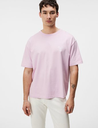J. Lindeberg Tjorn Boxy Printed T-Shirt - Pink - L
