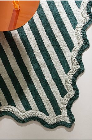 Jotex - Katoenen Vloerkleed 140x200 Cm Mint/donkergroen Mint/donkergroen - VIOLET - Koop Katoenen vloerkleed bij Jotex