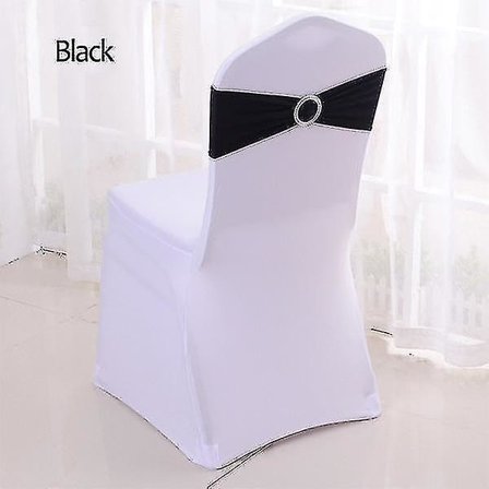 50pcs Tretch Lycra Spandex Chair Bands With Buckle Slider For Wedding
