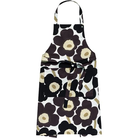 Marimekko Pieni Unikko förkläde, vit/mörkgrå/beige | Matlagning > Köksredskap > Förkläden | Bagaren och Kocken