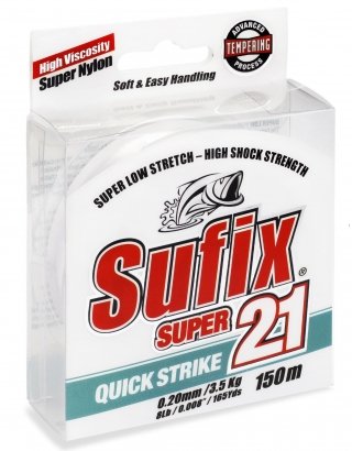 Sufix Super 21 Quick Strike Clear, 0.20