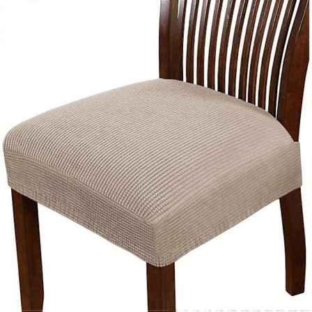 Ruokatuolin istuinpäällinen joustava spandex-tuolin istuinpäälliset ruokatuolin istuintyynyn päälliset ruokailuhuoneen keittiön tuoleille irrotettava 