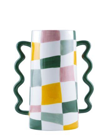Que Rico Vase - Rodrigo - Crazy Squares - Multi/patterned - 24.5 CM