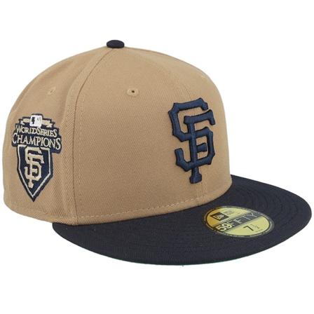 New Era - San Francisco Giants Thunder 59FIFTY World Series 10 Khaki/Navy Fitted Fitted Beige Cap - MLB @ Hatstore