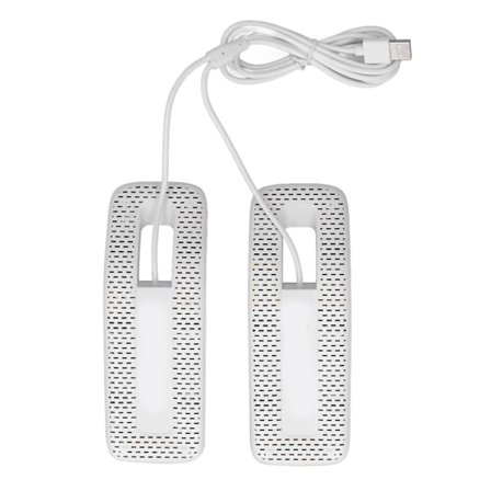 Kengän hajunpoistaja Kuivaaja Kannettava USB Sähköinen Kengänkuivain Hanskoille Sukille Korurasialle Valkoinen