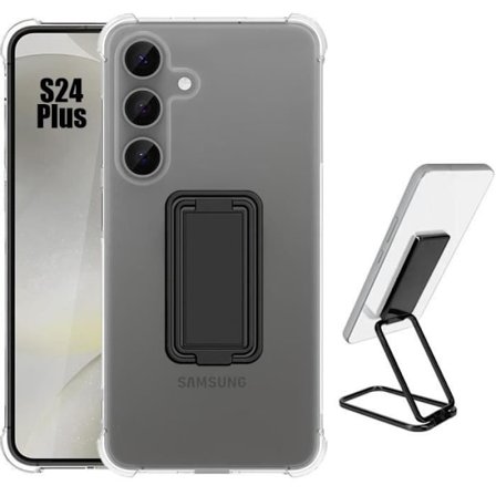 Beskyttelsesskal - Booling - til Samsung Galaxy S24 Plus - Stødabsorberende - Fleksibelt stativ - Sort