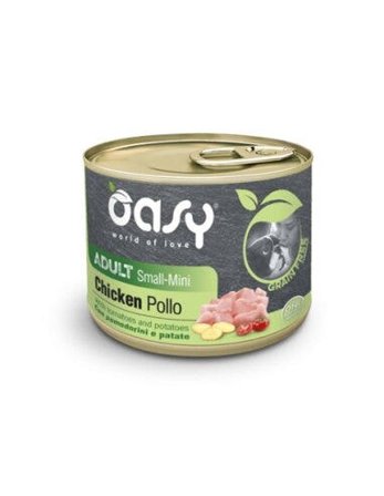 Oasy Grain Free Cibo Umido Pollo Per Cuccioli Taglia Small/Mini
