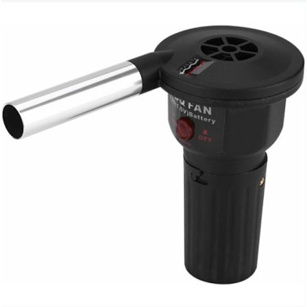 Elektrisk Grillblåser Bærbar BBQ Vifte Batteridrevet (ikke inkludert) for Utendørs Grillpiknik, 143*70*130mm