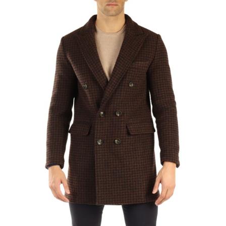 At.P.Co, Double-Breasted Coats Bruin, Heren, Maat:L