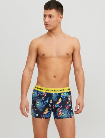Jack & Jones Jacflower Bird Trunks 3 Pack Noos - Black - S