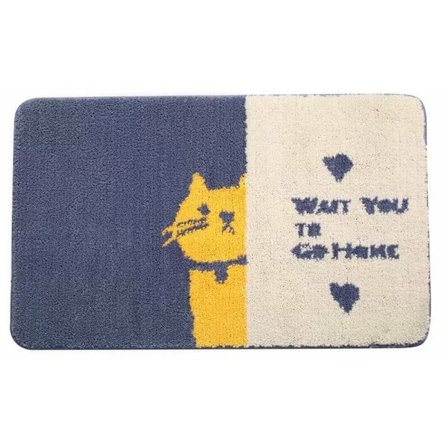 Sklisikker baderomsmatte, absorberende gulvmatte, baderomsdørmatte, 50x80cm