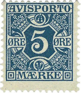 Danmark 1907 - Avisportomærke AFA 2 - Postfrisk