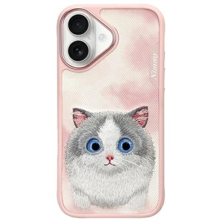 Nimmy Big Eyed Pet 2.0 Kattfodral för iPhone 16 - Rosa
