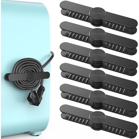 Sladdorganiserare för köksapparater, 6-pack självhäftande köksredskap Kabelhantering Sladdomslag för hushållsapparater, Mixer, Blender, Brödrost, 