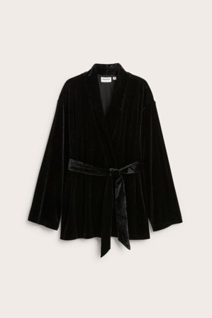 Kappahl | Kimono z aksamitu | Czarne