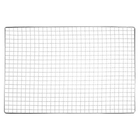 1 stk. Premium Rektangulær Grillrist i Rustfrit Stål Multifunktionel Trådnet Grillnet Bageplade Grillværktøj SølvM Sølv M