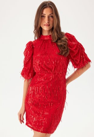 YAS - Yaselza 2/4 DRESS - Racing Red