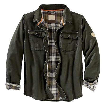 Langermet skjorte for menn, avslappet flanellskjortejakke