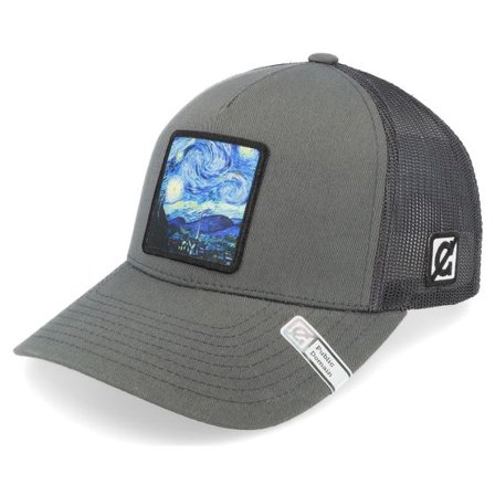Public Domain - Grå trucker Keps - The Starry Night Dark Grey Trucker @ Hatstore