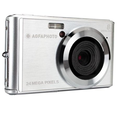 AGFA PHOTO Realishot DC5500 - Digitalt kompaktkamera, 24 MP, 2.4'' LCD, 8x digital zoom, lithiumbatteri - Sølv