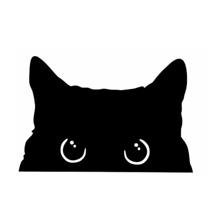 Kurkistava kissa -tarra auton puskuriin, koriin, ikkunaan - Vinyyli lemmikkieläinten ystäville - Tarrat lahja vedenpitävä itseliimautuva kannettava 