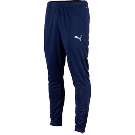 Puma Teamrise poly treningsbukser for barn - marineblå