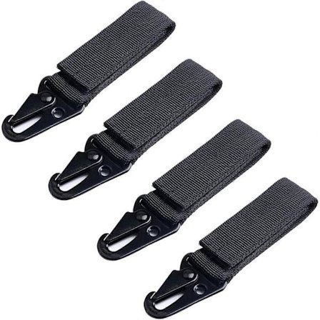 4 kpl Tactical Carabiner Clip -varusteiden avaimenperävyönsolki avaimenperällä, karabiinireppusolki retkeilyyn ulkoiluun [DB]