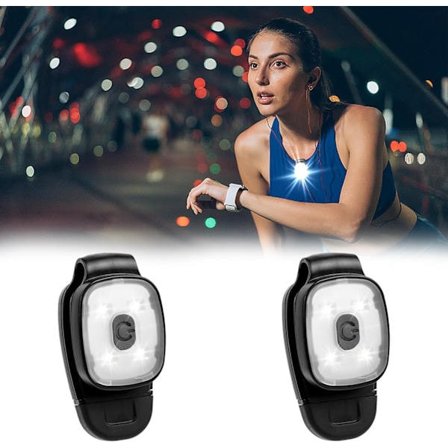 Clip-on lommelykt LED løpelys Clip-on lys USB nattløping brystlampe Hundeturer vandring joggere handsfree lommelykt
