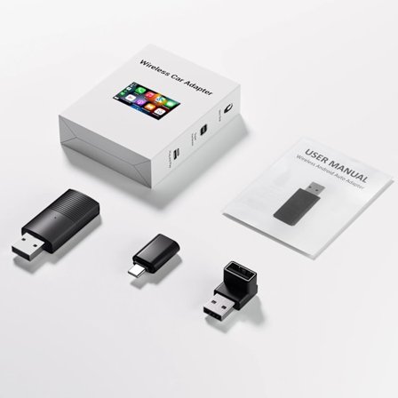 Mini Apple CarPlay Trådlös Adapter Car Play Dongle Bluetooth WiFi Snabb Anslutning Plug and Play